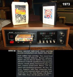 1973 SHARP 8-TRACK PLAYER RECORDER RT 811.JPG